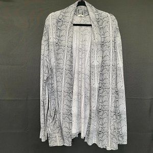 CRAZY SOFT Snake Skin Cardigan w/ Popped Collar